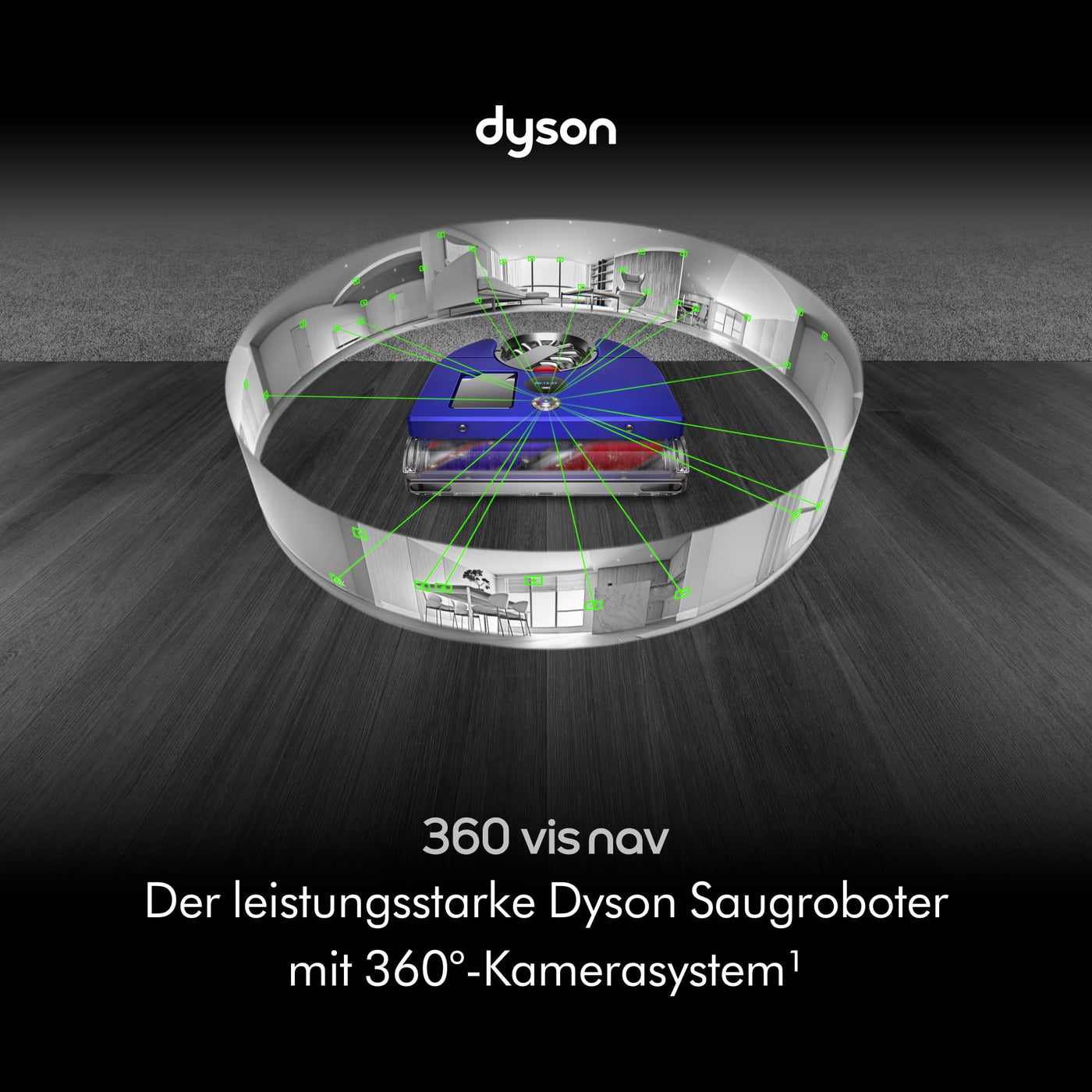 Dyson 360 Vis NAV Saugroboter (Blau/Nickel)