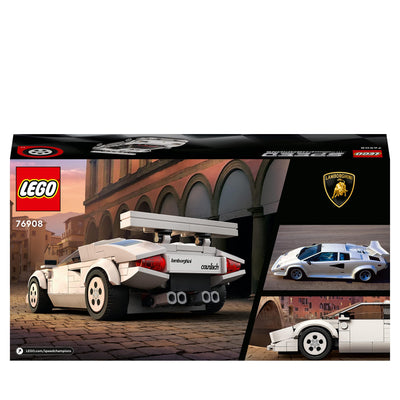 LEGO Speed Champions Lamborghini Countach Bausatz für Modellauto, Auto-Spielzeug mit Cockpit für 2 Figuren, Rennauto als Geschenk für Kinder, Jungen und Mädchen ab 8 Jahre, 2022 Kollektion 76908