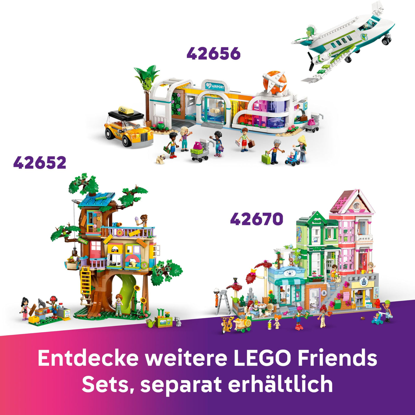 LEGO Friends Wohnmobil, Bauset für Rollenspiele mit einem Spielzeug Wohnwagen, Geschenk für Mädchen ab 7 Jahren, kreatives Spielset mit 3 Minifiguren und Frettchen Tierfigur 42663