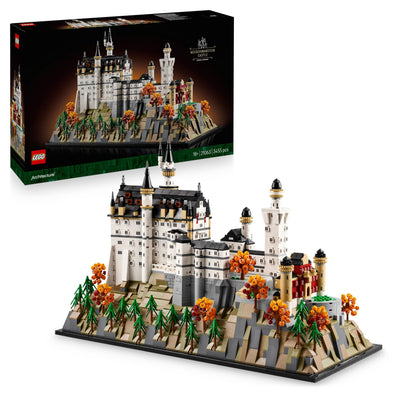 LEGO Architecture Schloss Neuschwanstein - Kreatives Bastelset und Konstruktionsspielzeug - Spielzeug für Männer und Frauen - Dekoration zum Bauen - Modellbau und Geschenk für Erwachsene - 21063