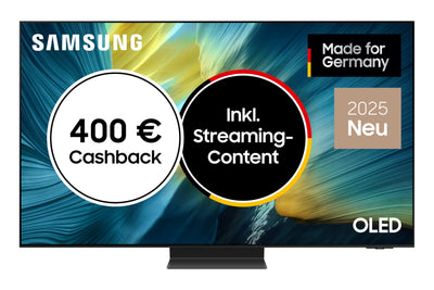 SAMSUNG OLED S95F 65 Zoll (163 cm) 4K Glare Free, UHD Fernseher, NQ4 AI Gen3 Prozessor, OLED HDR Pro, Gaming Hub, Motion Xcelerator 165Hz, 4K Upscaling, Dolby Atmos, Samsung Vision AI Smart TV (2025)