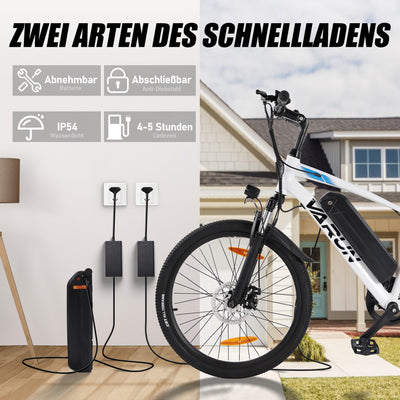 VARUN Elektrofahrrad 24 Zoll, Herren und Damen E-Bike mit 36V 7.8Ah herausnehmbarem Li-Ion Akku mit 250W Motor, Aluminiumlegierung Elektrofahrrad für Outdoor Touren 70KM