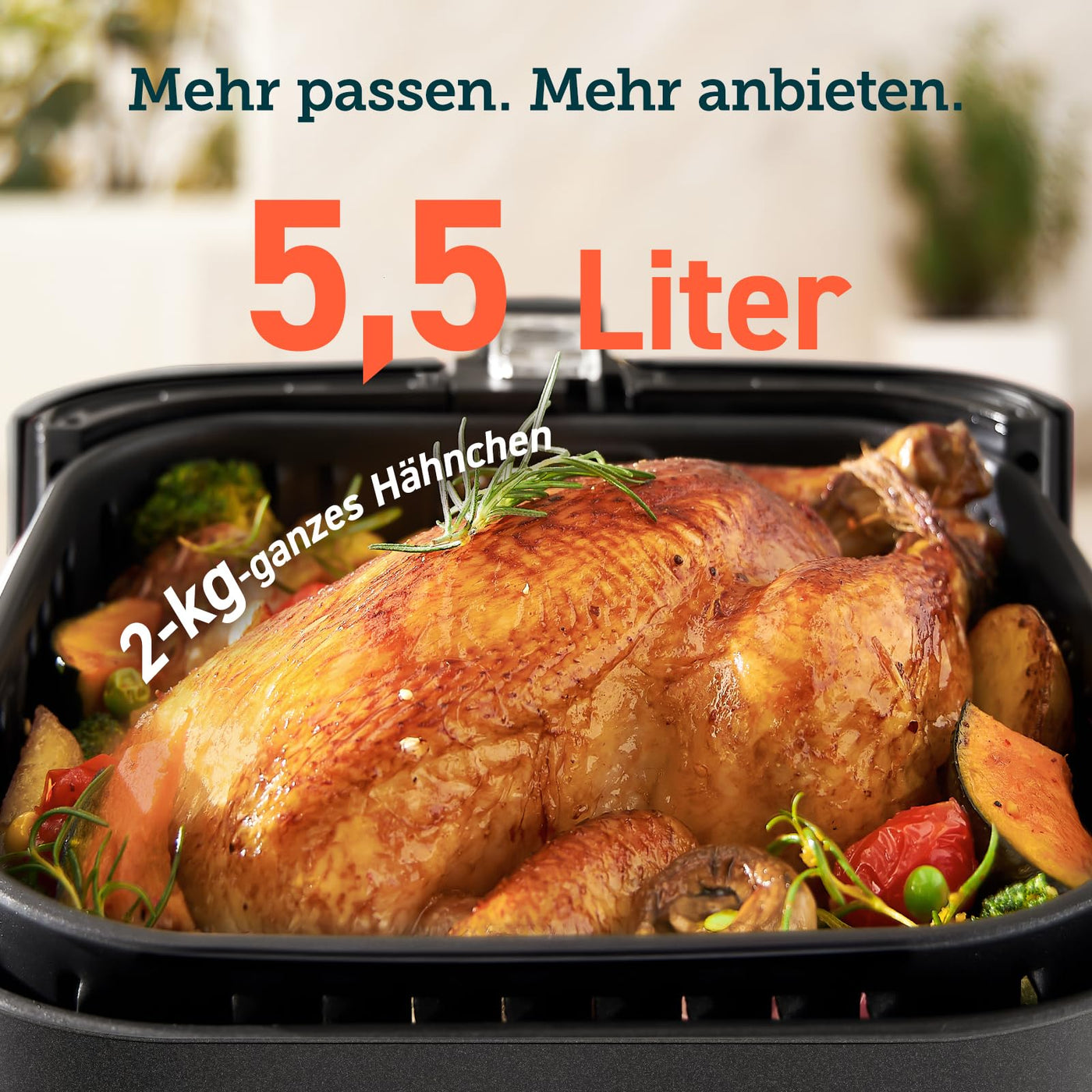 COSORI Heißluftfritteuse Airfryer, 11-in-1 Air Fryer XXL 5,5L, Friteuse Heissluftfritteuse mit Shake-Reminder, 100 Rezepte, 55 Prozent energiesparend, spülmaschinenfeste Körbe