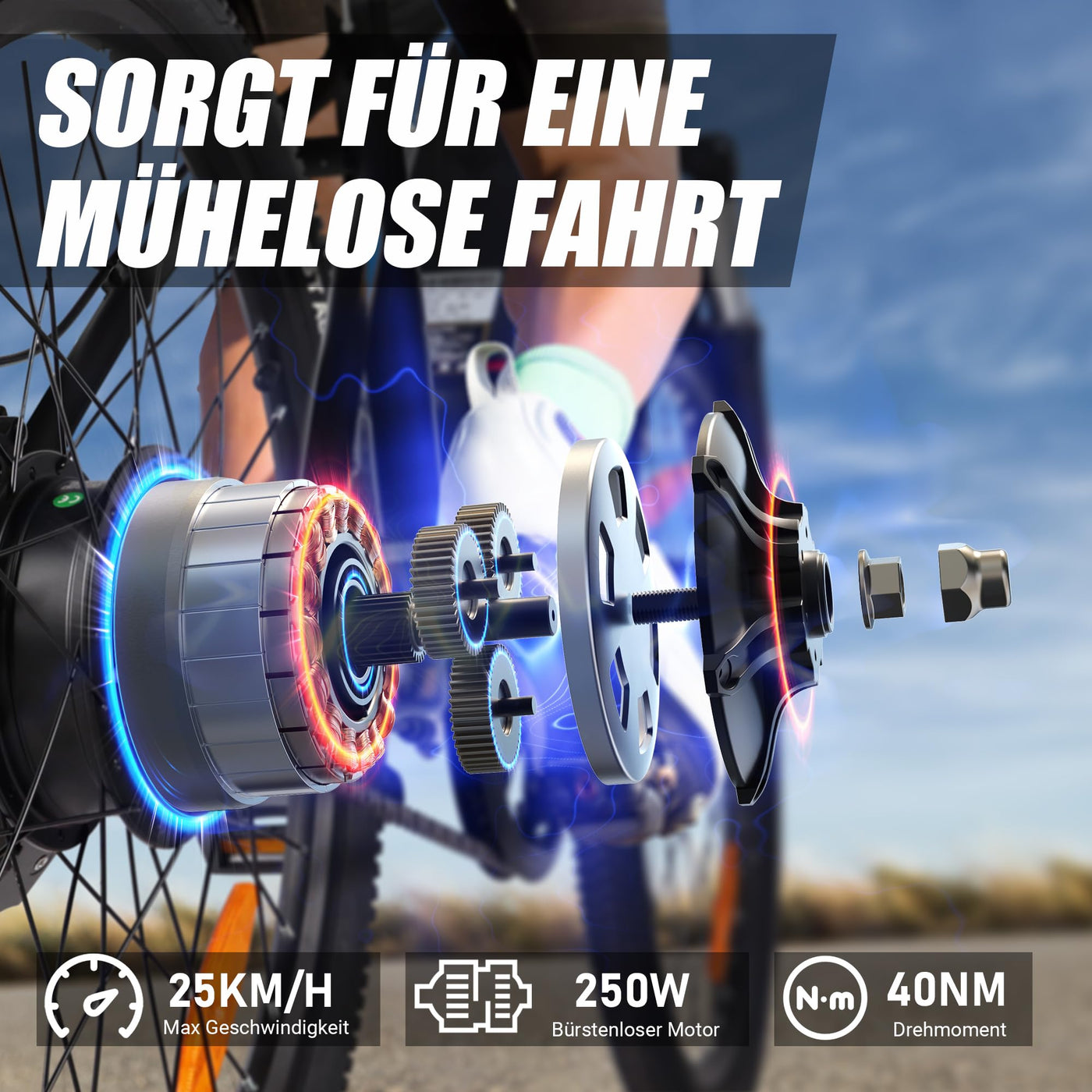VARUN E Bike 24 Zoll, E-Mountainbike Herren Damen mit 250W Motor, 36V 7.8Ah Herausnehmbare Li-Ion Batterie, Aluminiumlegierung Elektrofahrrad, geeignet für Outdoor Kurztrips