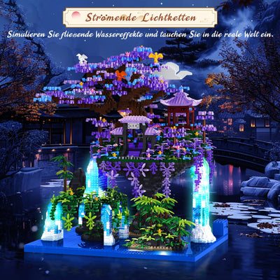 FORMIZON Chinesische Architektur Bausteine, 4574 Teile Architecture The Moon Palace Pavilion Micro Mini Bausteine, DIY Modell Landschafts, Klemmbausteine Pflanzen Chinesische deko Geschenk