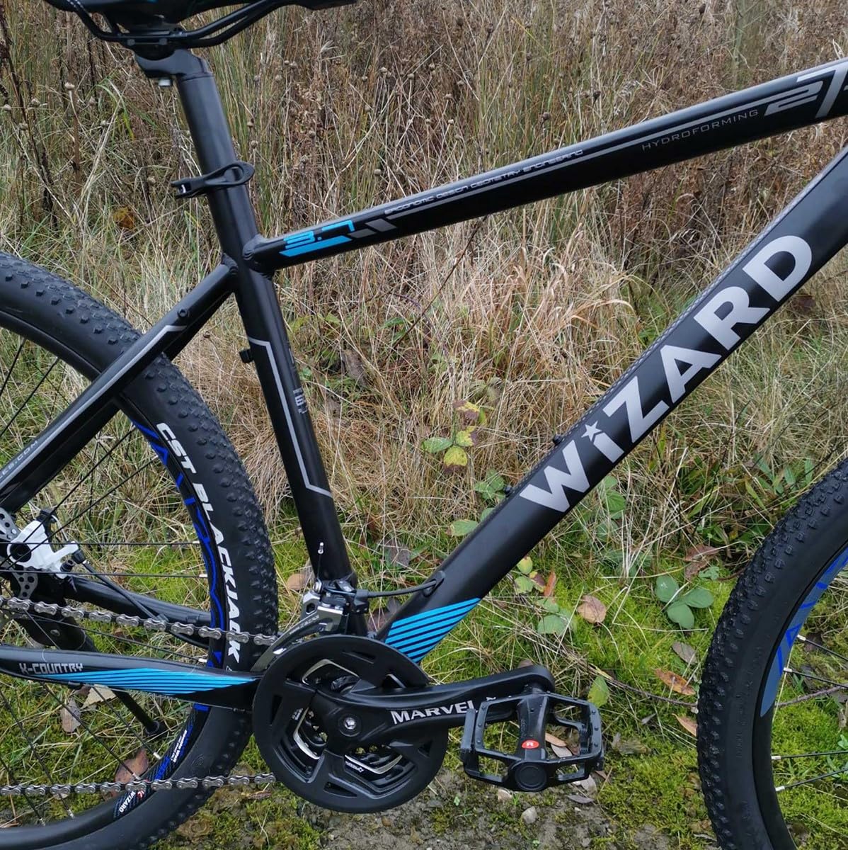 Wizard X-Country 3.7 Fahrrad Erwachsener Männlich Mountainbike Deore 30 Gang MTB CC Cross |27.5 Zoll Blau (Rahmengröße: 54cm/21Zoll)