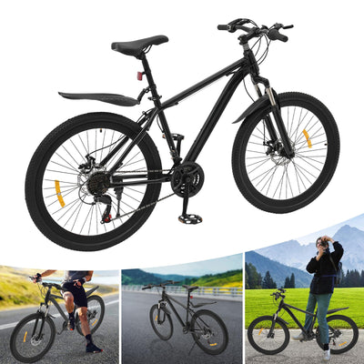 Madelynn 26 Zoll Fahrrad 21 Gang Mountainbike für Jugendliche Erwachsene mit Stoßdämpfende Gabel Mountain Bike 100kg Tragfähigkeit mit Anti-Rutsch-Reifen Stützrahmen Scheibenbremse Schutzblech