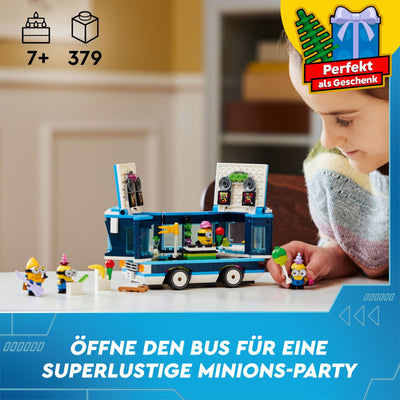 LEGO Ich – Einfach unverbesserlich 4 Minions und der Party Bus, Spielset zu Ich – Einfach unverbesserlich 4, Kinderspielzeug, kreatives Minions-Geschenk für Jungen und Mädchen ab 7 Jahren 75581