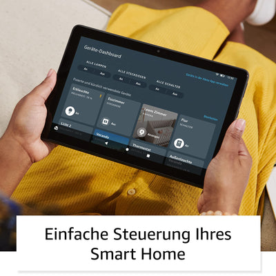 Amazon Fire HD 10 Plus-Tablet, Zertifiziert und generalüberholt | 25,6 cm (10,1 Zoll) großes Full-HD-Display (1080p), 64 GB, Schiefergrau – mit Werbung |