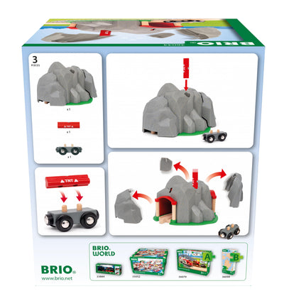 BRIO World - 36044 Tunnel mit Sprengfunktion | Zugset für Kinder ab 3 Jahren