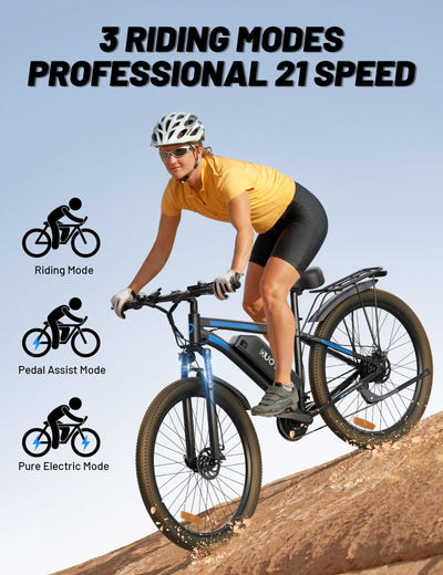 DUOTTS C29 Elektrofahrrad für Erwachsene, E-Mountainbike mit Abnehmbarer 48V 15Ah Akku und 250W Motor, Professionelles 21-Gängen und LCD-Display, Pendlerfahrrad für Herren und Damen