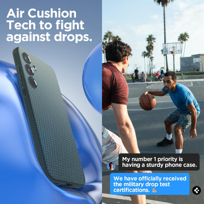 Spigen Liquid Air Hülle Kompatibel mit Samsung Galaxy A35 5G -Grün
