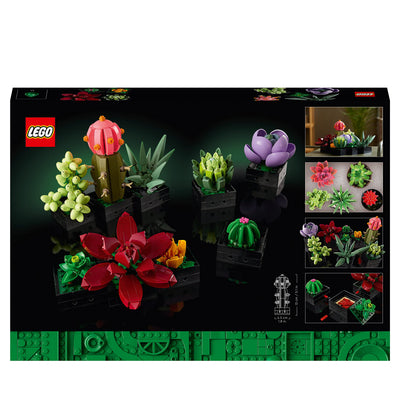 LEGO Botanicals Sukkulenten - Künstliche Blumen Set für Erwachsene - Blumenstrauß Bauset - Kreatives Hobby und Home Deko - Geschenkidee für Frauen & Männer - Botanik Kollektion (9 Pflanzen) 10309