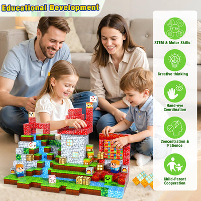 COOLJOYA Magnetische Bausteine, Magnetbausteine Magnetspielzeug Magneten Kinder, Magnetisches Spielzeug für Kinder ab 3 4 5 6 7 8 9, Magnetspiel kinderspielzeug für Jungen und Mädchen LKW