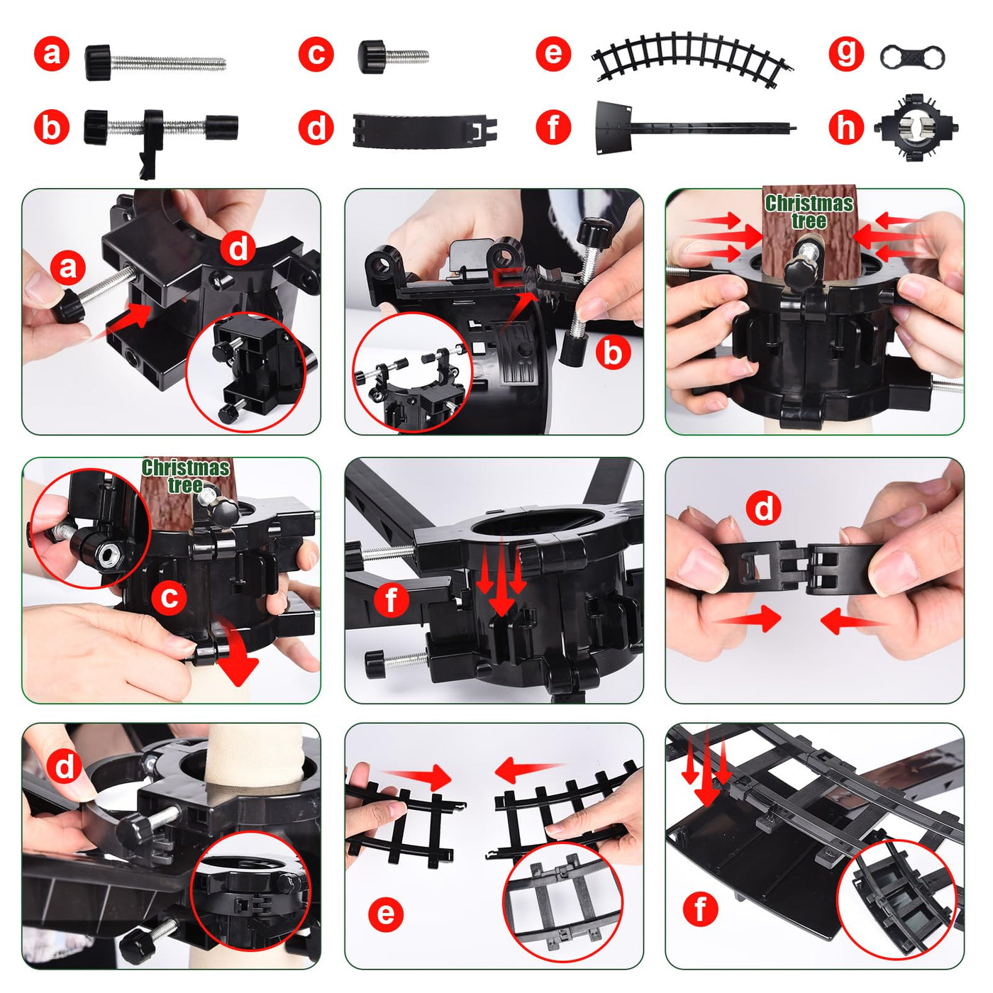 Herenear Zug für Christbaum, Eisenbahn im Weihnachtsbaum, Eisenbahn Kinder elektrisch, Electric Christmas Tree Train Spielzeug Geschenk für Kinder ab 6 7 8 10+Jahren (In den Bäumen)