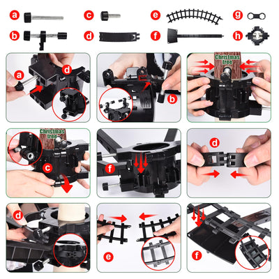 Herenear Zug für Christbaum, Eisenbahn im Weihnachtsbaum, Eisenbahn Kinder elektrisch, Electric Christmas Tree Train Spielzeug Geschenk für Kinder ab 6 7 8 10+Jahren (In den Bäumen)