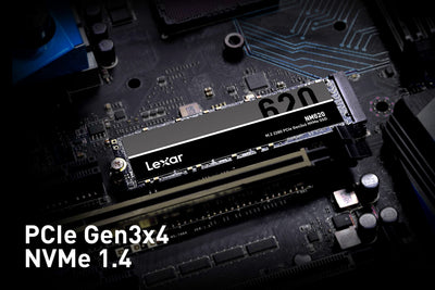 Lexar NM620 2TB SSD, M.2 2280 PCIe Gen3x4 NVMe 1.4 Interne SSD, Bis zu 3500MB/s Lesen, 3000MB/s Schreiben, 3D NAND Flash Interne Solid-State-Laufwerk für PC-Enthusiasten und Gamer (LNM620X002T-RNNNG)