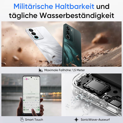 realme C71 Smartphone 6 + 128 GB, 5G Handy, 50 MP Kamera, 6,67 Zoll bis 120 Hz, großer Akku mit 6000 mAh, stoßfest, Militärqualität, NFC, Waldeule, ohne Adapter
