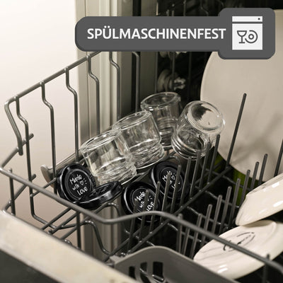 Praknu 24 Mini Gläser mit Deckel 50 ml - Mit Etiketten und Stift - Luftdichte Gläschen zum Verschenken - Für Marmelade und Honig