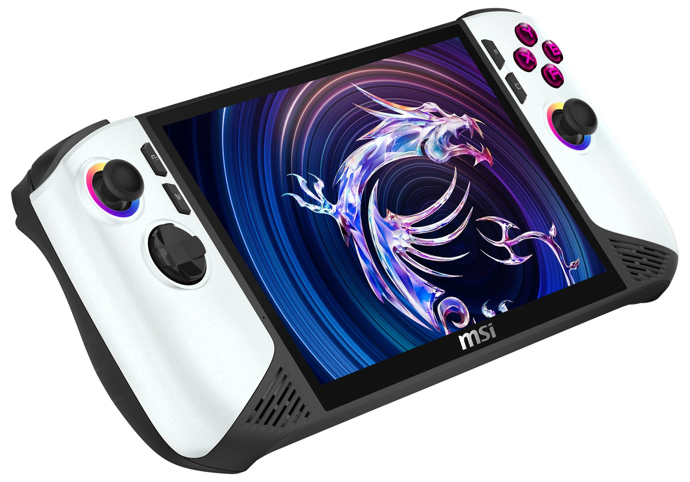 MSI Claw 8 AI+ Gaming Handheld, Polar Tempest Edition, 8 Zoll FHD+ 120 Hz Display, Intel Core Ultra 7 Prozessor 258V, 32 GB RAM, 2 TB SSD, Intel Arc Grafik, Windows 11 Home, Schwarz/Weiß, A2VM-091