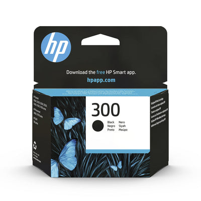 HP 300 Schwarz Original Druckerpatrone für HP Deskjet, HP ENVY, HP Photosmart