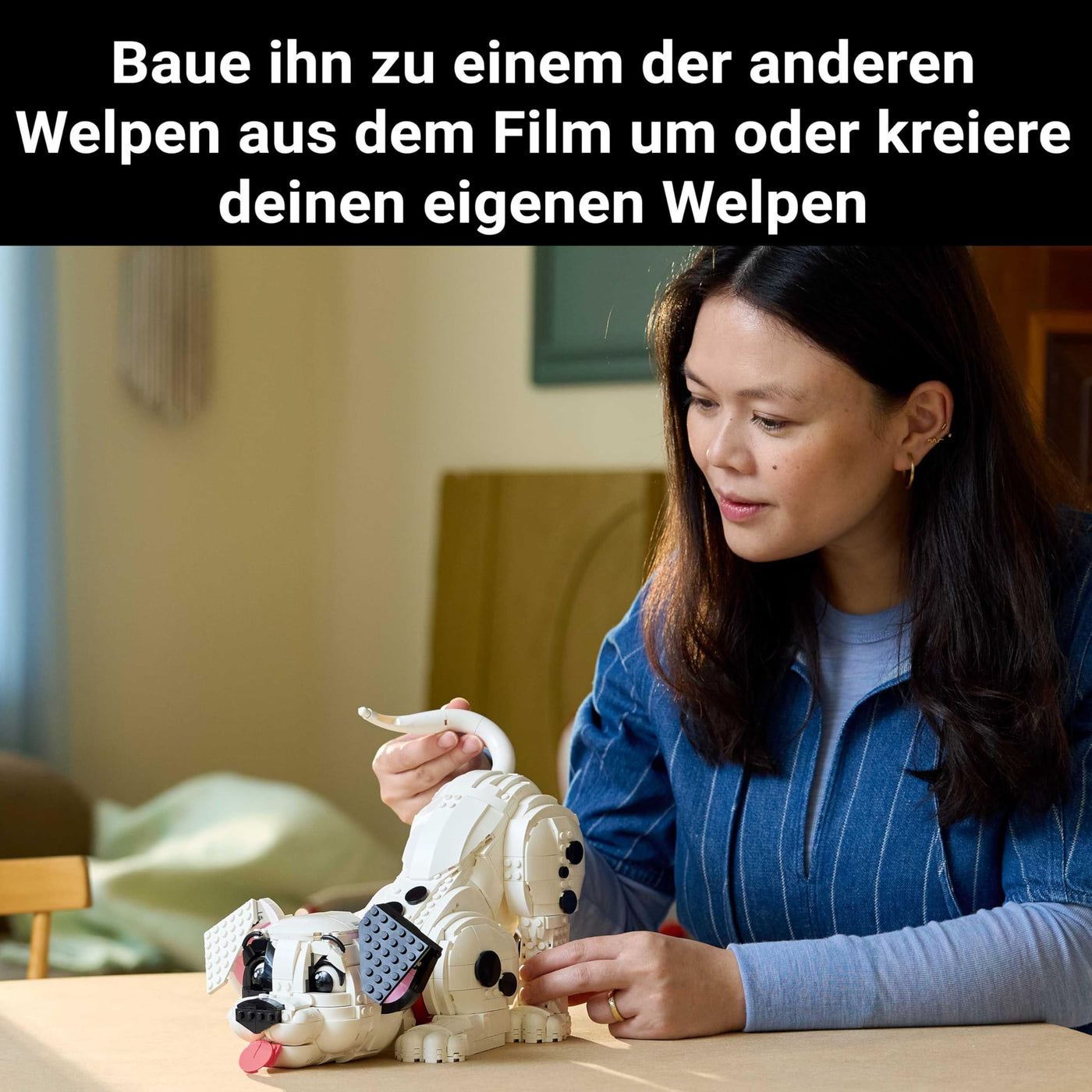 LEGO ǀ Disney Welpe aus 101 Dalmatiner - Bauset für Erwachsene - Verwandelt Sich in 6 niedliche Welpen mit drehbarem Kopf und Schwanz - DIY Heim-Deko - Geschenkidee für Fans - 43269
