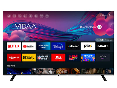 DYON Smart 55 VX 139 cm (55 Zoll) Fernseher (4K UHD Smart TV, HD Triple Tuner (DVB-C/-S2/-T2), App Store, Prime Video, Netflix, YouTube, DAZN, Disney+) [Mod. 2023]
