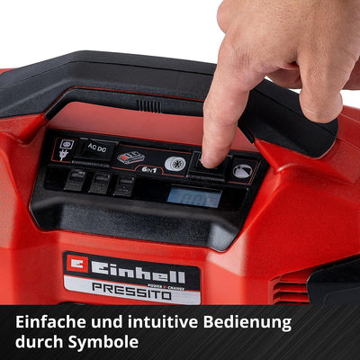 Einhell Hybrid-Kompressor PRESSITO Power X-Change (18 V, max. 11 bar, 31 cm Schlauchlänge, inkl. 3-tlg. Adapter-Set, ohne Akku)