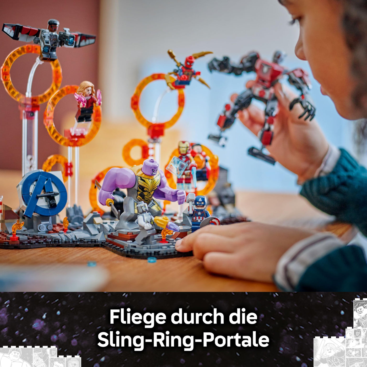 LEGO ǀ Marvel Avengers: Endgame Letzter Showdown - Bauspielzeug mit 10 Minifiguren, darunter Captain America, Iron Man, Black Panther & Dr. Strange - Geschenk für Jungen und Mädchen 76323