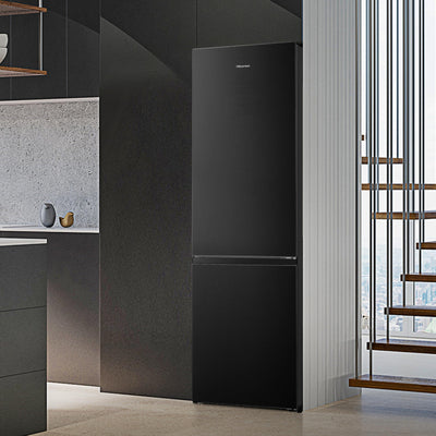 Hisense RB440N4AFA Kühl-Gefrier-Kombination/Höhe 201 cm/Kühlen 178 L/Gefrieren 98 L/LED Beleuchtung, Dark Inox