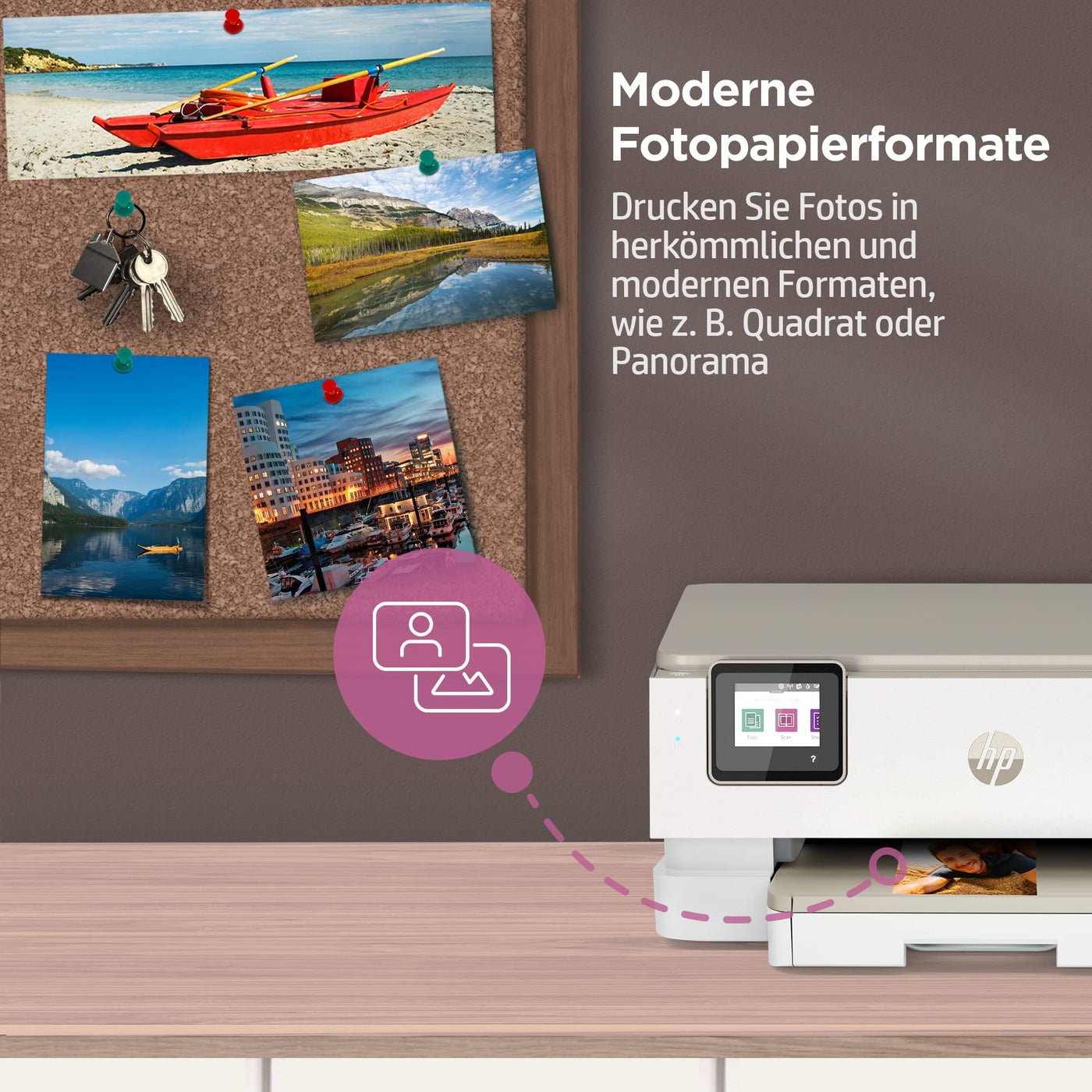 HP Envy Inspire 7220e Multifunktionsdrucker, Tintenstrahldrucker, 20€ Cashback, 3 Monate gratis drucken mit HP Instant Ink inklusive, HP+, Drucken, Scannen, Kopieren, Fotodruck, DIN A4, WLAN, Airprint