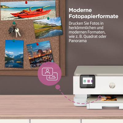 HP Envy Inspire 7220e Multifunktionsdrucker, Tintenstrahldrucker, 20€ Cashback, 3 Monate gratis drucken mit HP Instant Ink inklusive, HP+, Drucken, Scannen, Kopieren, Fotodruck, DIN A4, WLAN, Airprint