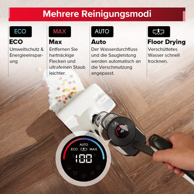 roborock Dyad Pro Nass Trockensauger Kabelloser Staubsauger 17000pa Automatische Trocknung & Selbstreinigend Wischsauger mit APP-Steuerung, Doppelte Wassertanks für Harte Böden