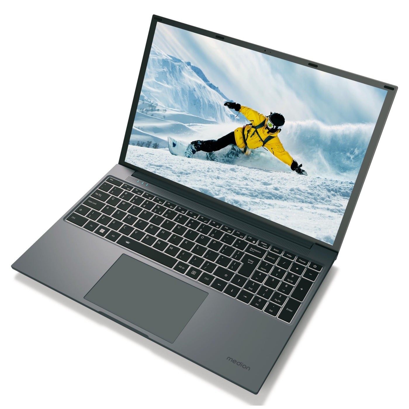 MEDION E16433 0,6 cm (16 Zoll) Full HD+ Laptop (Intel Core i7-1255U, 1TB SSD, 16GB DDR5 RAM, Full HD Webcam, WLAN, Win 11 Home)