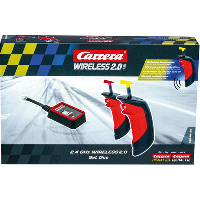 Carrera Wireless 2.0 Set Duo für Digital 132/124 | Kabelloses Rennerlebnis mit 2 Handreglern & Empfänger | Kompatibel Batterien Inklusive