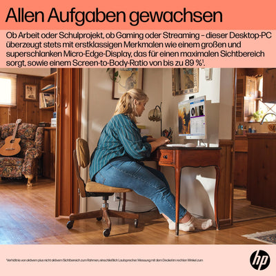 HP All-in-One PC | 23,8" FHD-Display | AMD Ryzen 7 7730U | 16 GB DDR4 RAM | 512 GB SSD | AMD Radeon -Grafikeinheit | Windows 11 Home | Weiß
