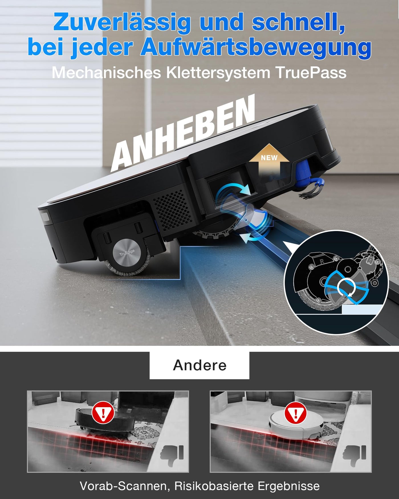 ECOVACS X11 OMNICYCLONE Saugroboter mit Wischfunktion, Blast + 19.500 Pa, ultraschnelles Akkuladen, OZMO Roller 2.0, Klettern max. 4 cm Höhe, Ausfahrender Wischmopp, PureCyclone 2.0 Auto-Entleerung