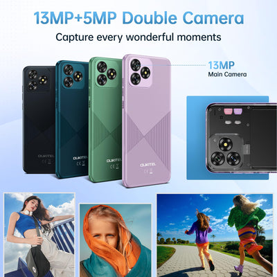 OUKITEL C53 Android 14 Smartphone Ohne Vertrag - 8GB+64GB/1TB erweiterbar Handy Ohne Vertrag, Octa Core 6,6" HD+ Smartphone, 13MP+5MP Kamera 4300mAh, 4G Dual SIM Simlockfreie Handys, Gesicht/GPS, Grün