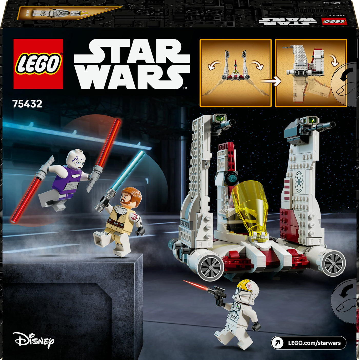 LEGO Star Wars: The Clone Wars V-19 Torrent-Sternjäger - Kreatives Spielzeug mit Minifiguren und Lichtschwert - Geschenk für Kinder - Modellbau für Mädchen und Jungen ab 9 Jahren - 75432