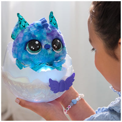 Hatchimals Alive Mystery Ei Draggle - magisches selbstschlüpfendes Ei ca. 25 cm groß mit interaktivem Überraschungs-Plüschtier, für Kinder ab 5 Jahren