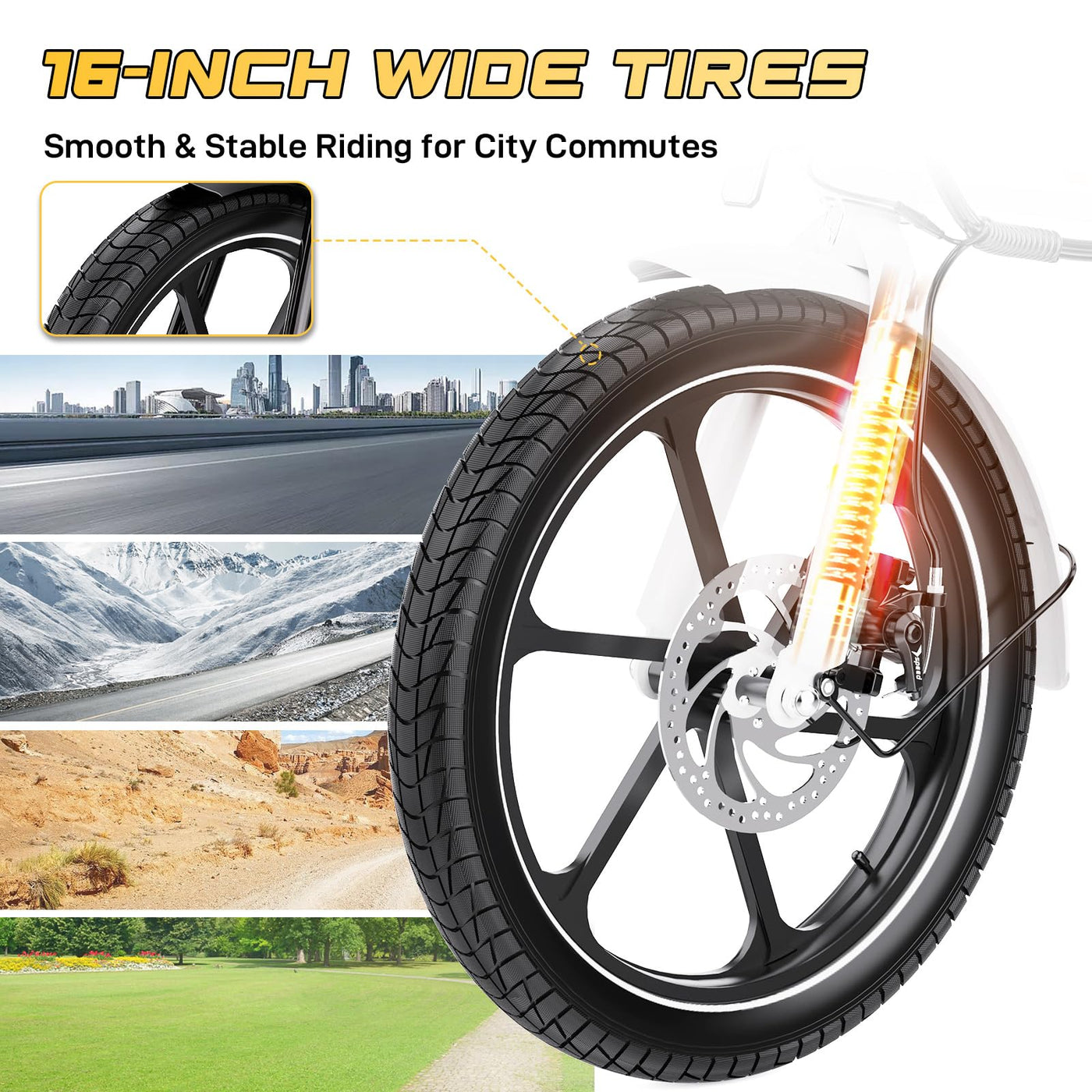 EVERCROSS EK5 Elektrofahrrad, 250W E Bike für Erwachsene, 36V Faltbares Elektrofahrräder Mountainbike, bis zu 25KM/H, Reichweite 35-60km, 16'' Reifen Elektrisches City Bike mit Verstellbarem Sitz