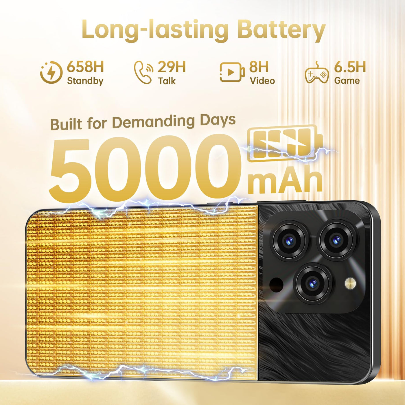 OUKITEL C3 Smartphone Ohne Vertrag - 16GB+128GB /1TB Android 14, 6.52 Zoll Smartphone Ohne Vertrag, 5000mAh Simlockfreie Handys, 13MP, Dual SIM 4G Face ID