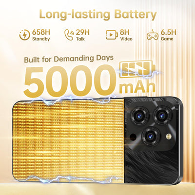 OUKITEL C3 Smartphone Ohne Vertrag - 16GB+128GB /1TB, 6.52 Zoll Handy Ohne Vertrag, 5000mAh Handy Günstig, 13MP+5MP Android 14 Smartphone, 4G Dual SIM Simlockfreie Handys/Face ID/OTG/GPS/3.5mm Jack