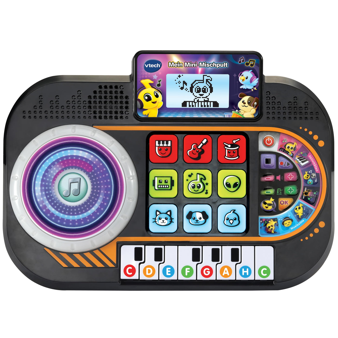 VTech Mein Mini-Mischpult – Interaktives DJ-Pult mit Lichteffekten, Klaviertasten und Turntable – Zum Musikmixen und Aufnehmen – Für Kinder von 3-7 Jahren