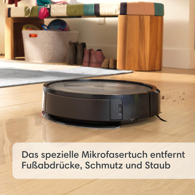 iRobot Roomba Combo j5+ (j5576) Saug- und Wischroboter, autom. Absaugstation, Kartierung, PrecisionVision Navigation, 4-Stufen-Reinigung, Objekterkennung und -vermeidung, Sprachassistentenkompatibel