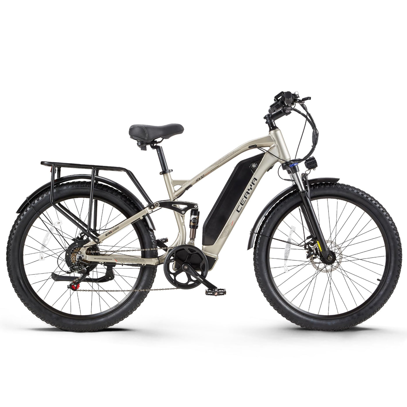 Ficyacto E Bike Herren 27.5 Zoll E-Mountianbike 48V17,5AH Akku Vollefederung Elektrofahrräder 25km/h Trekkingrad E-Cityrad