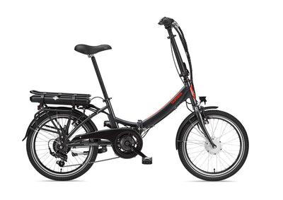 TELEFUNKEN E-Bike Klapprad Elektrofahrrad Alu, 7 Gang Kettenschaltung - Pedelec Faltrad Leicht, 250 W und 10,4 Ah / 36 V Lithium-Ionen-Akku, LCD-Display, 20 Zoll, Kompakt F810
