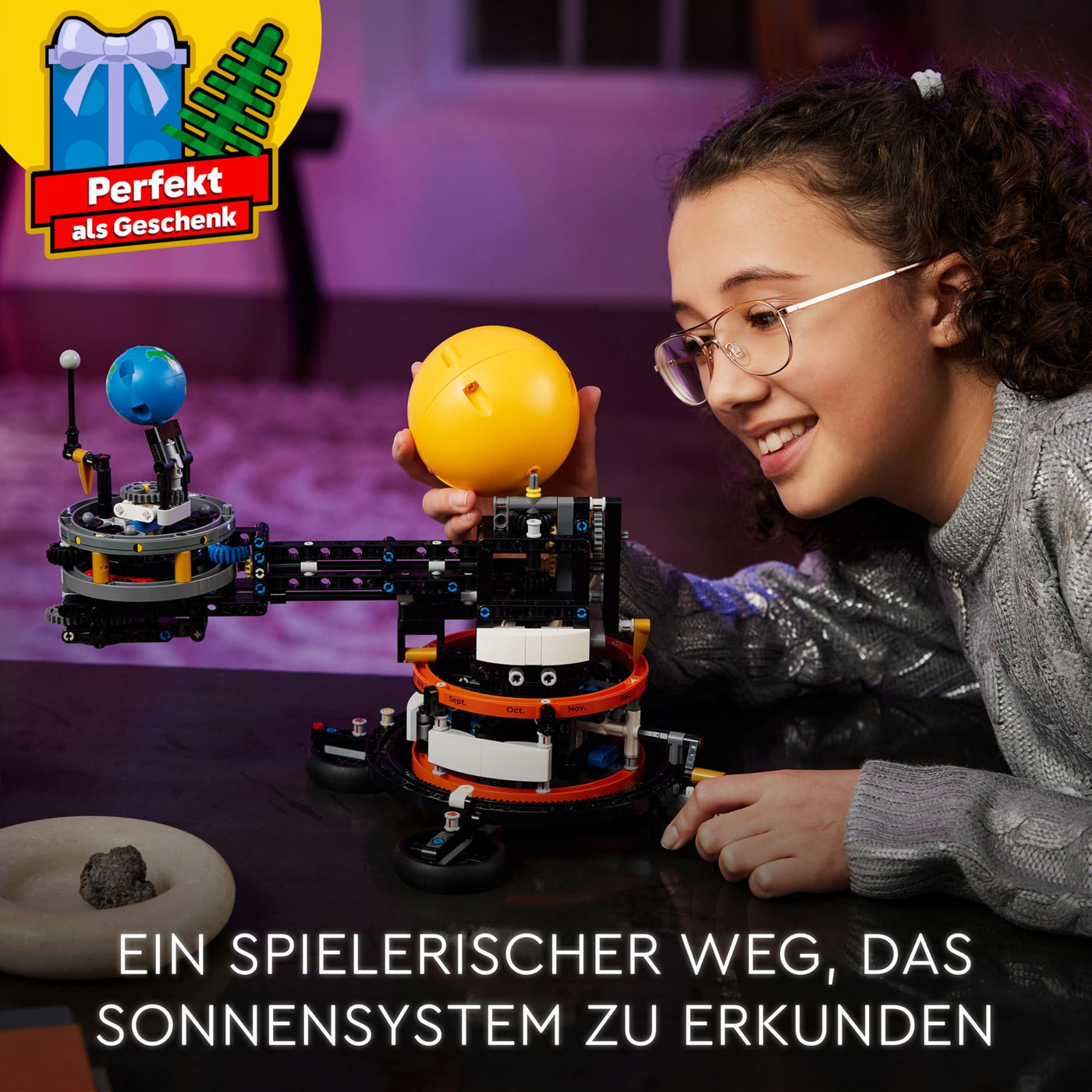 LEGO Technic Sonne Erde Mond Modell Spielset, Geschenk für Kinder ab 10 Jahren, Weltraum Spielzeug zur Darstellung des Sonnensystems, lässt Jungen und Mädchen fantasievoll Spielen 42179