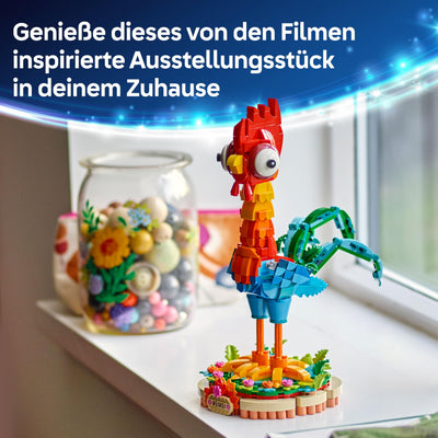 LEGO ǀ Disney Vaiana 2: Heihei Spielzeug - Tierfigur zum Spielen & Ausstellen mit drehbarem Kopf, beweglichen Flügeln & Schwanzfedern sowie Ständer – Geschenk für Mädchen ab 9 Jahren – 43272