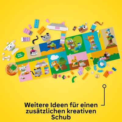 LEGO Classic Kreative Tiere - Spielzeugtiere zum Bauen und Spielen - Lernspielzeug mit Hund, Katze, Hase, Hamster & Vogel - Spielset als Kinder Geschenk für Mädchen und Jungen ab 5 Jahren - 11034